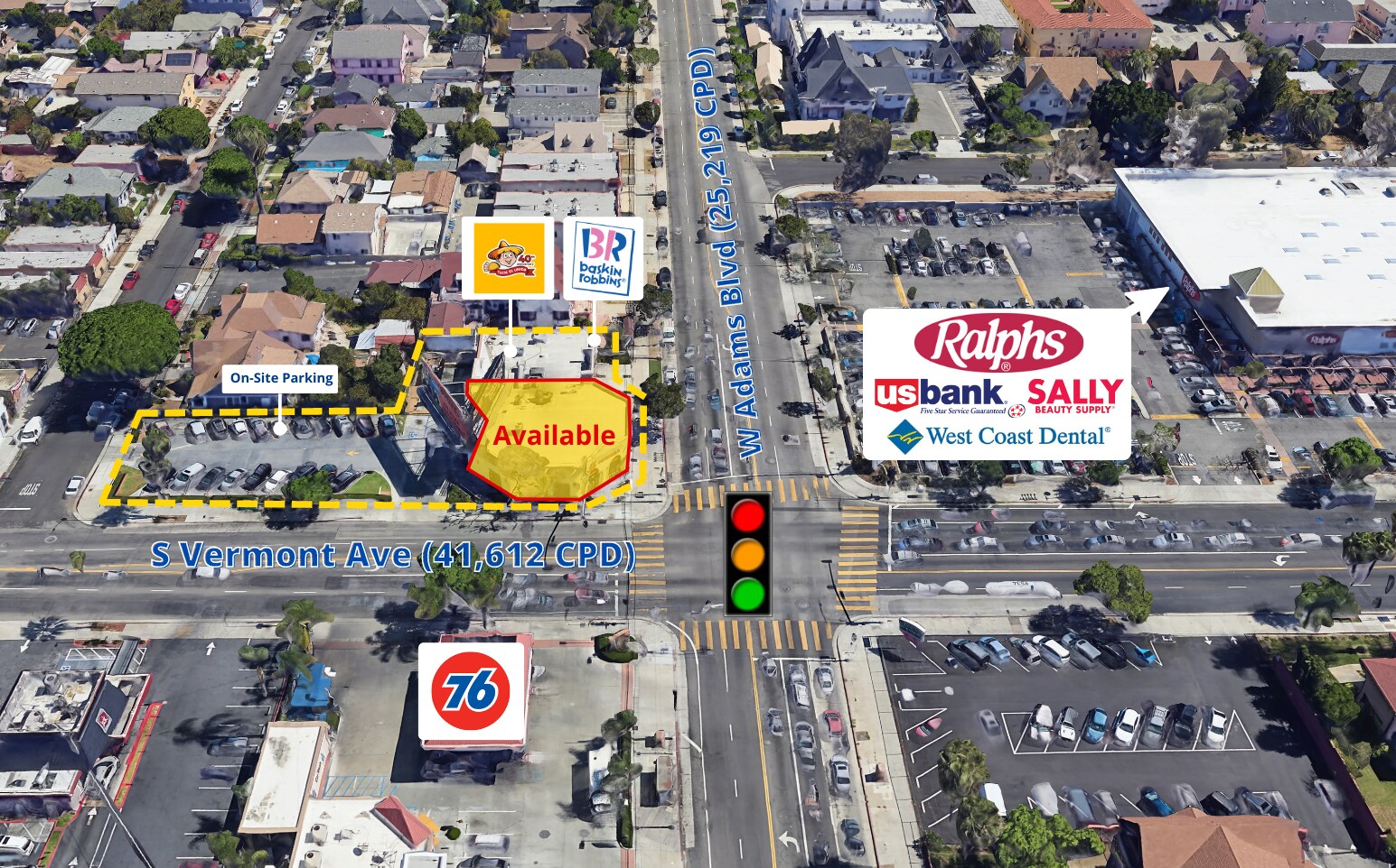 1375 W Adams Blvd, Los Angeles, CA à louer Aérien– Image 1 sur 9