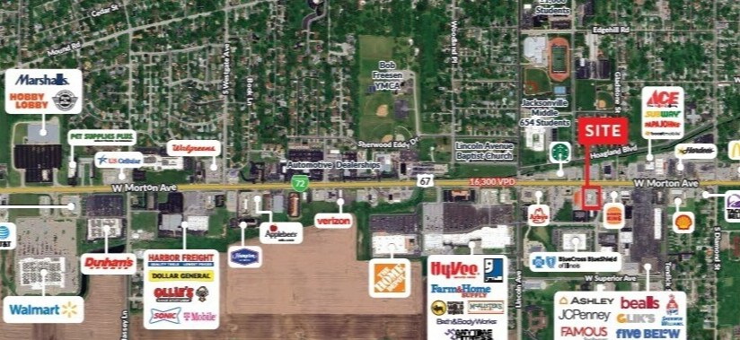 1001 W Morton Ave, Jacksonville, IL à vendre - Aérien – Image 3 sur 3