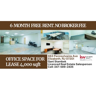 Plus de détails pour 663 Pennsylvania Ave, Elizabeth, NJ - Bureau à louer