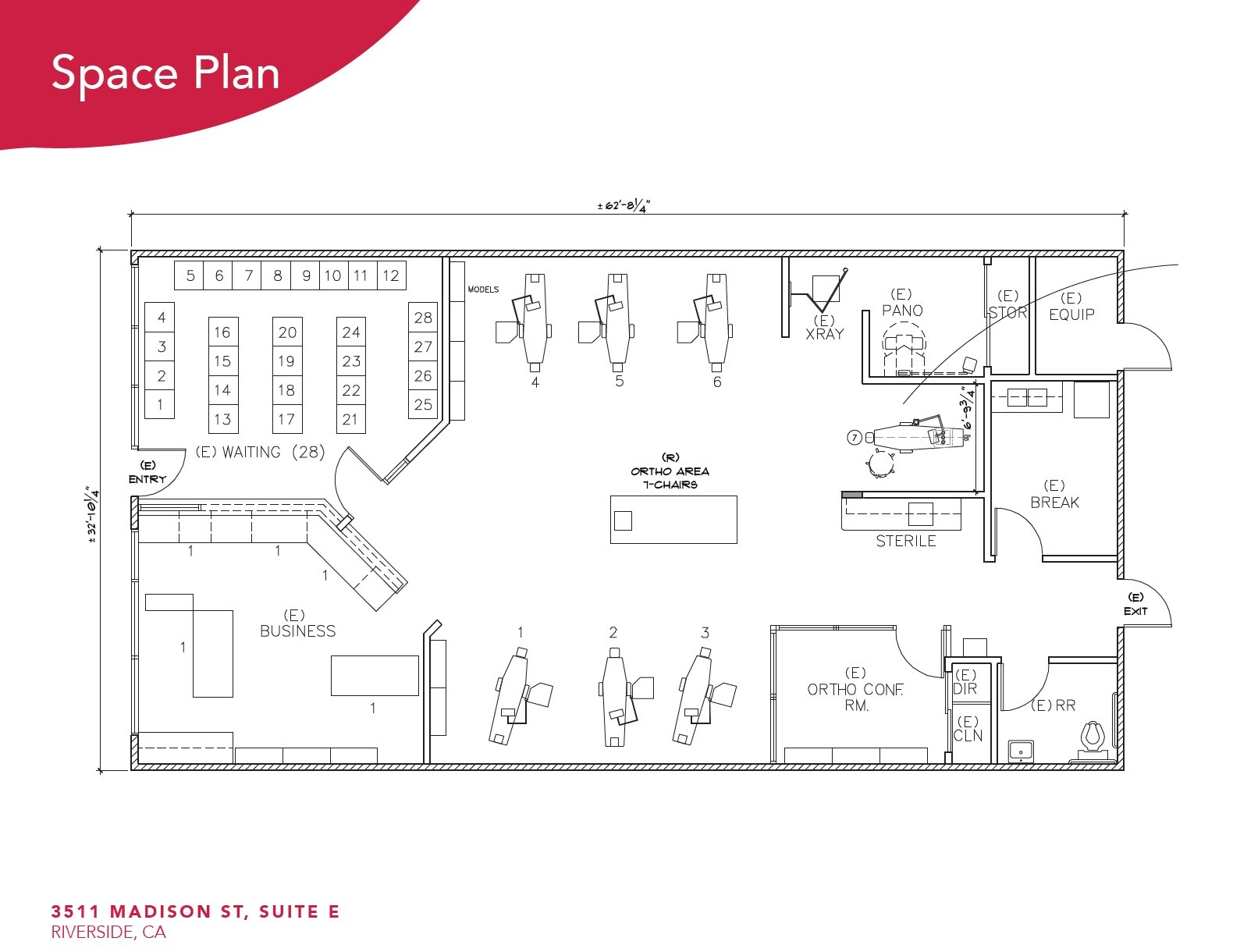 3511 Madison St, Riverside, CA à louer Plan d’étage– Image 1 sur 1