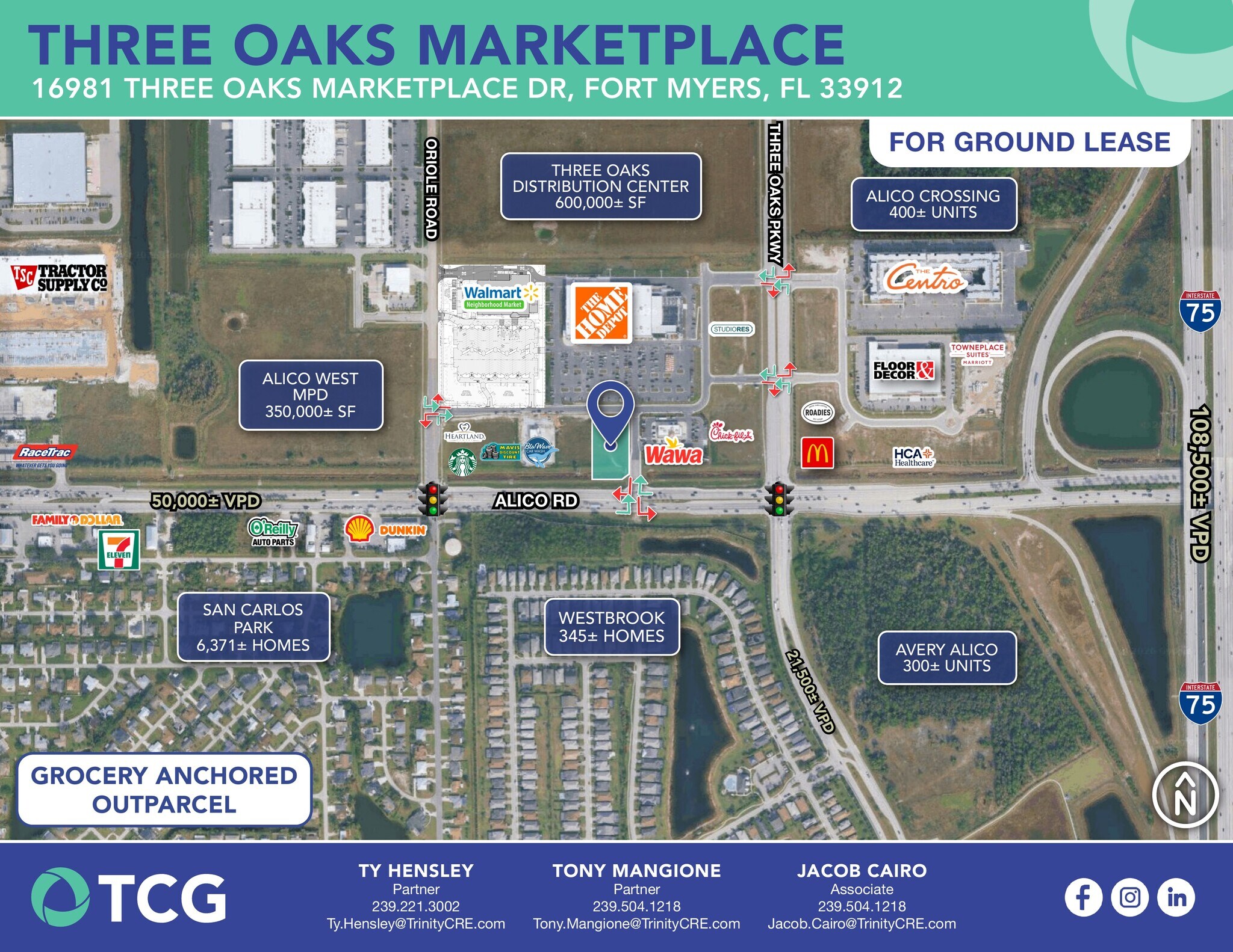 17001 Three Oaks Marketplace Dr, Fort Myers, FL à louer Photo de l’immeuble– Image 1 sur 3