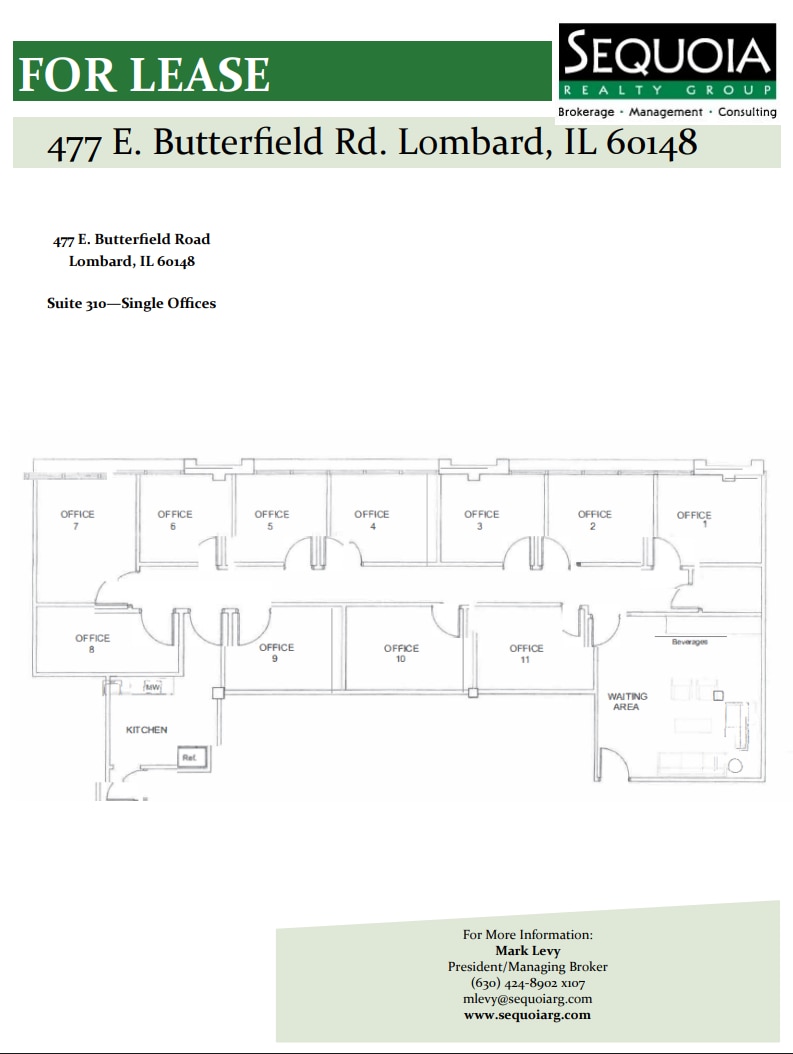 477 E Butterfield Rd, Lombard, IL à louer Plan d’étage– Image 1 sur 1
