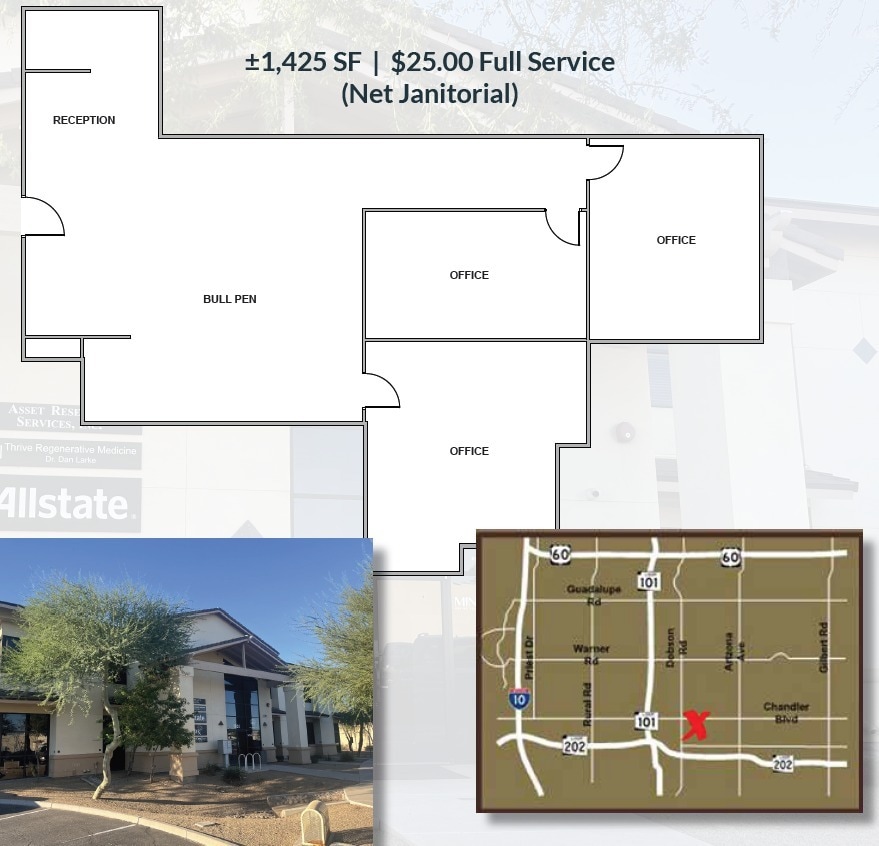 1835 W Chandler Blvd, Chandler, AZ à louer Plan d’étage– Image 1 sur 1