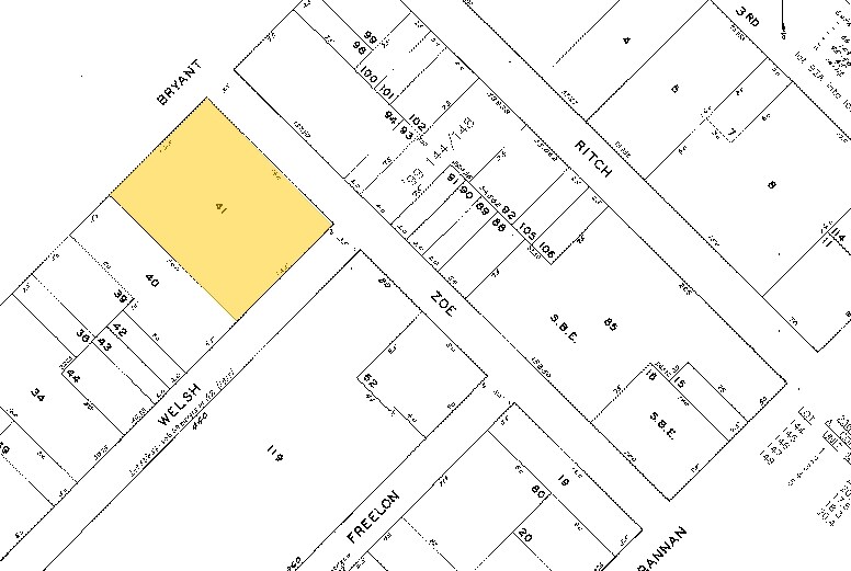 539 Bryant St, San Francisco, CA à louer - Plan cadastral – Image 2 sur 2