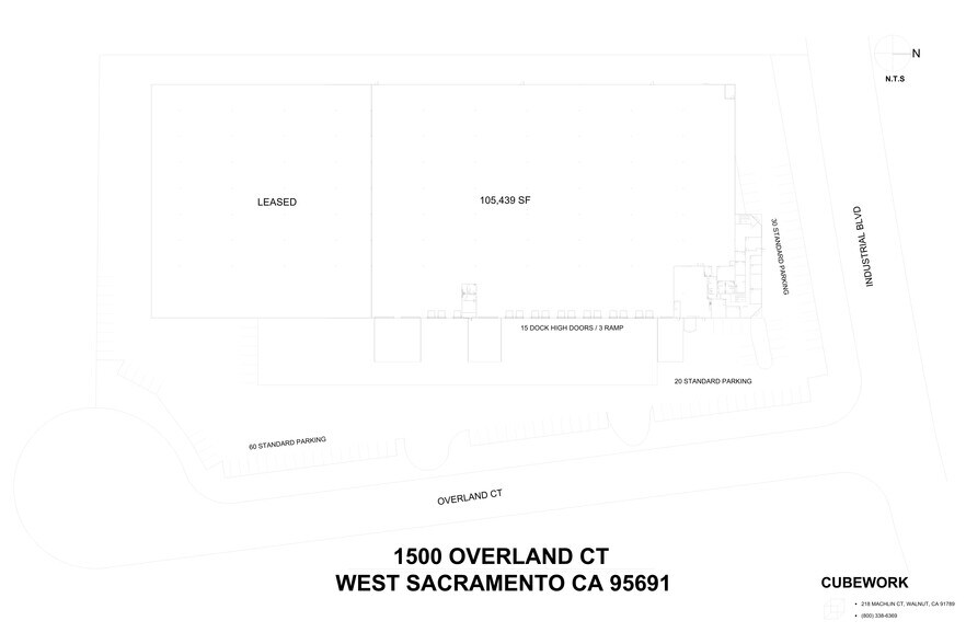1500 Overland Ct, West Sacramento, CA à louer - Plan de site – Image 1 sur 8