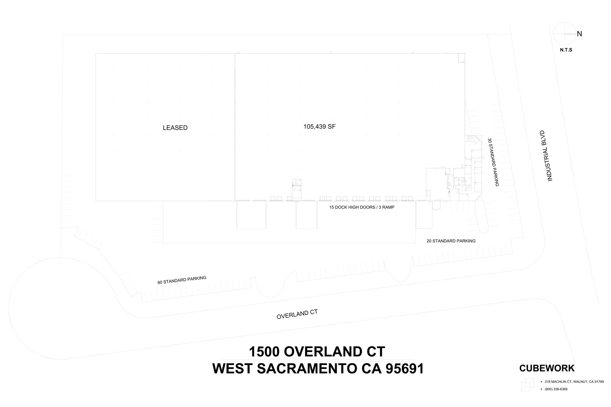 1500 Overland Ct, West Sacramento, CA à louer Plan de site– Image 1 sur 10
