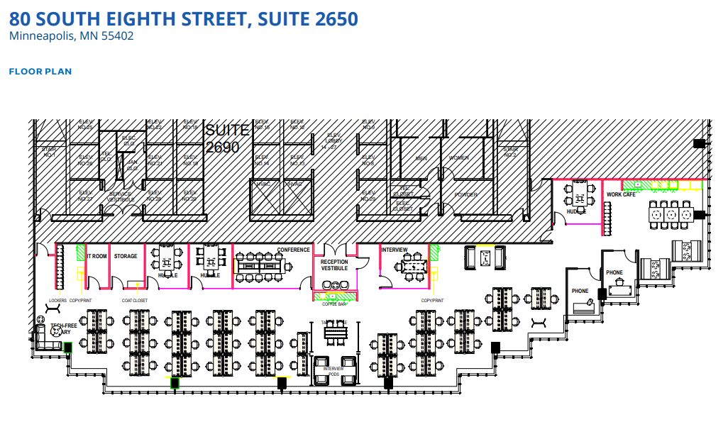 80 S 8th St, Minneapolis, MN à louer Plan d’étage– Image 1 sur 1