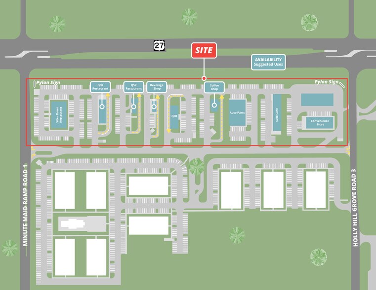 US 27 and Minute Maid Ramp Rd Rd, Davenport, FL à louer - Plan de site – Image 3 sur 3