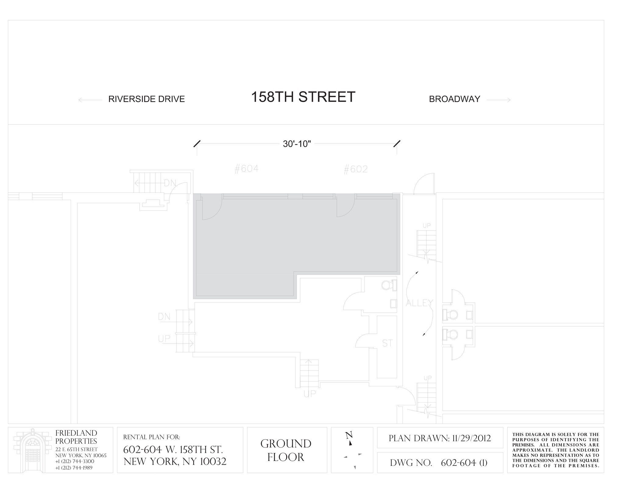 3781-3799 Broadway, New York, NY à louer Plan de site– Image 1 sur 2