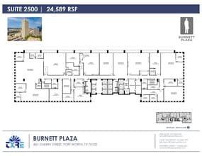 801 Cherry St, Fort Worth, TX à louer Plan d’étage– Image 1 sur 1