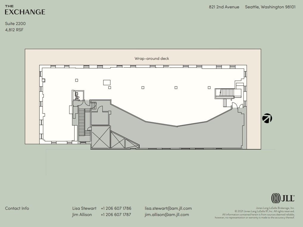 821 2nd Ave, Seattle, WA à louer Plan d’étage– Image 1 sur 1