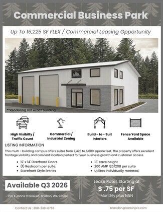 Plus de détails pour 700 E Johns Prairie Rd, Shelton, WA - Local d'activités à louer