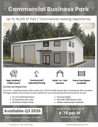 Plus de détails pour 700 E Johns Prairie Rd, Shelton, WA - Local d'activités à louer