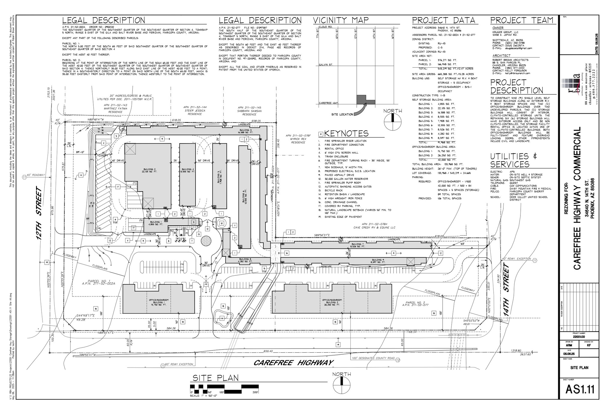 12th & Carefree Hwy, Desert Hills, AZ à vendre Plan de site– Image 1 sur 2