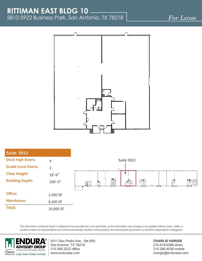 5810-5922 Business Park, San Antonio, TX à louer Plan d’étage– Image 1 sur 1