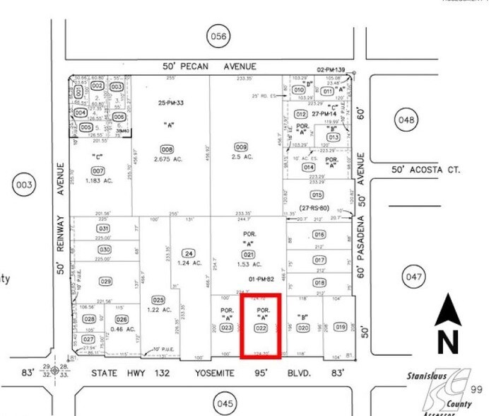 Yosemite Blvd, Waterford, CA à vendre - Plan cadastral – Image 2 sur 2