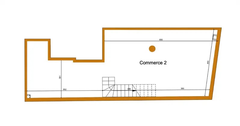 Local commercial dans Paris à louer - Plan d’étage – Image 2 sur 3