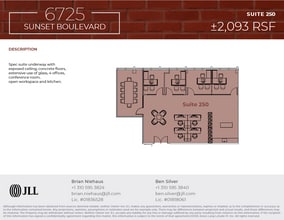 6725 W Sunset Blvd, Los Angeles, CA à louer Plan d’étage– Image 1 sur 2