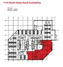1110 N Glebe Rd, Arlington, VA à louer Plan d’étage– Image 2 sur 2