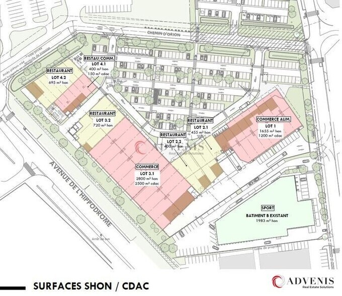 Local commercial dans Gradignan à louer - Plan de site – Image 2 sur 2