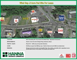 Plus de détails pour 942 S Broadway, Wind Gap, PA - Terrain à louer