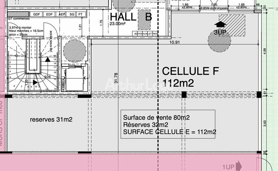Bureau dans Magenta à louer - Plan d’étage – Image 3 sur 3