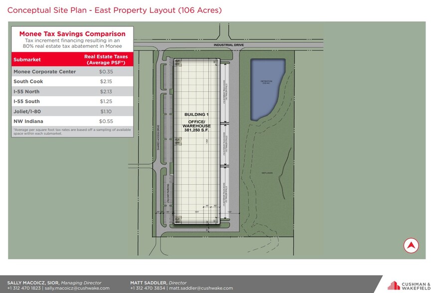 Monee Corporate Center - East, Monee, IL à louer - Plan de site – Image 2 sur 3