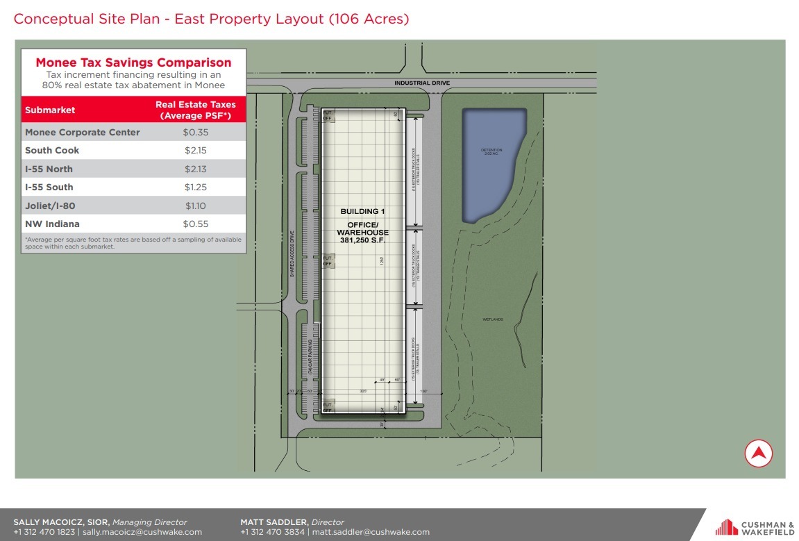 Monee Corporate Center - East, Monee, IL à louer Plan de site– Image 1 sur 2