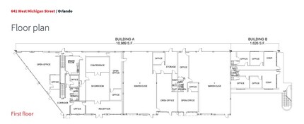 641-653 W Michigan St, Orlando, FL à louer Plan d’étage– Image 1 sur 1