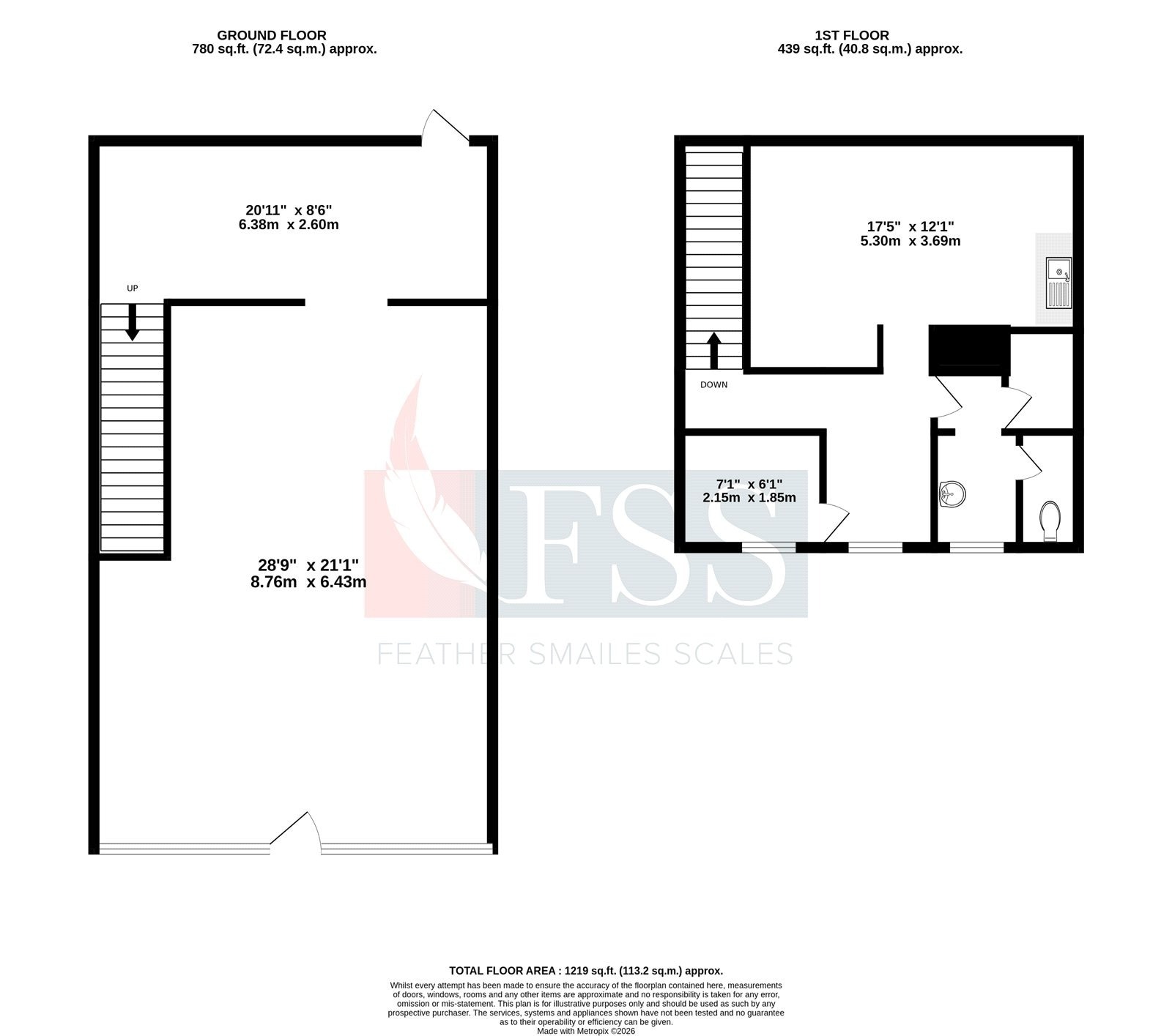 2 Moss's Arcade, Ripon à louer Plan d’étage– Image 1 sur 7