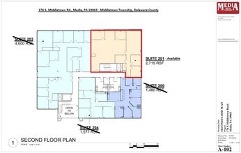 176 S Middletown Rd, Media, PA à louer Plan d’étage– Image 1 sur 1