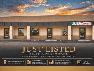 Plus de détails pour 10825-10845 Lanham Severn Rd, Glenn Dale, MD - Local commercial à vendre