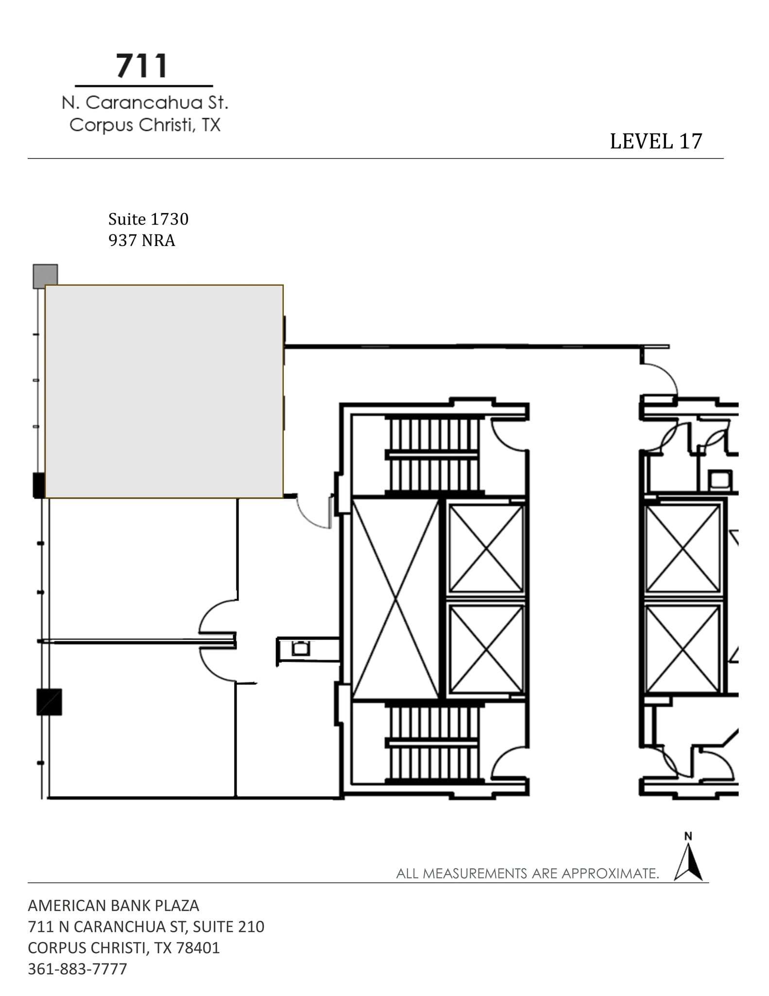 711 N Carancahua St, Corpus Christi, TX à louer Plan de site– Image 1 sur 1