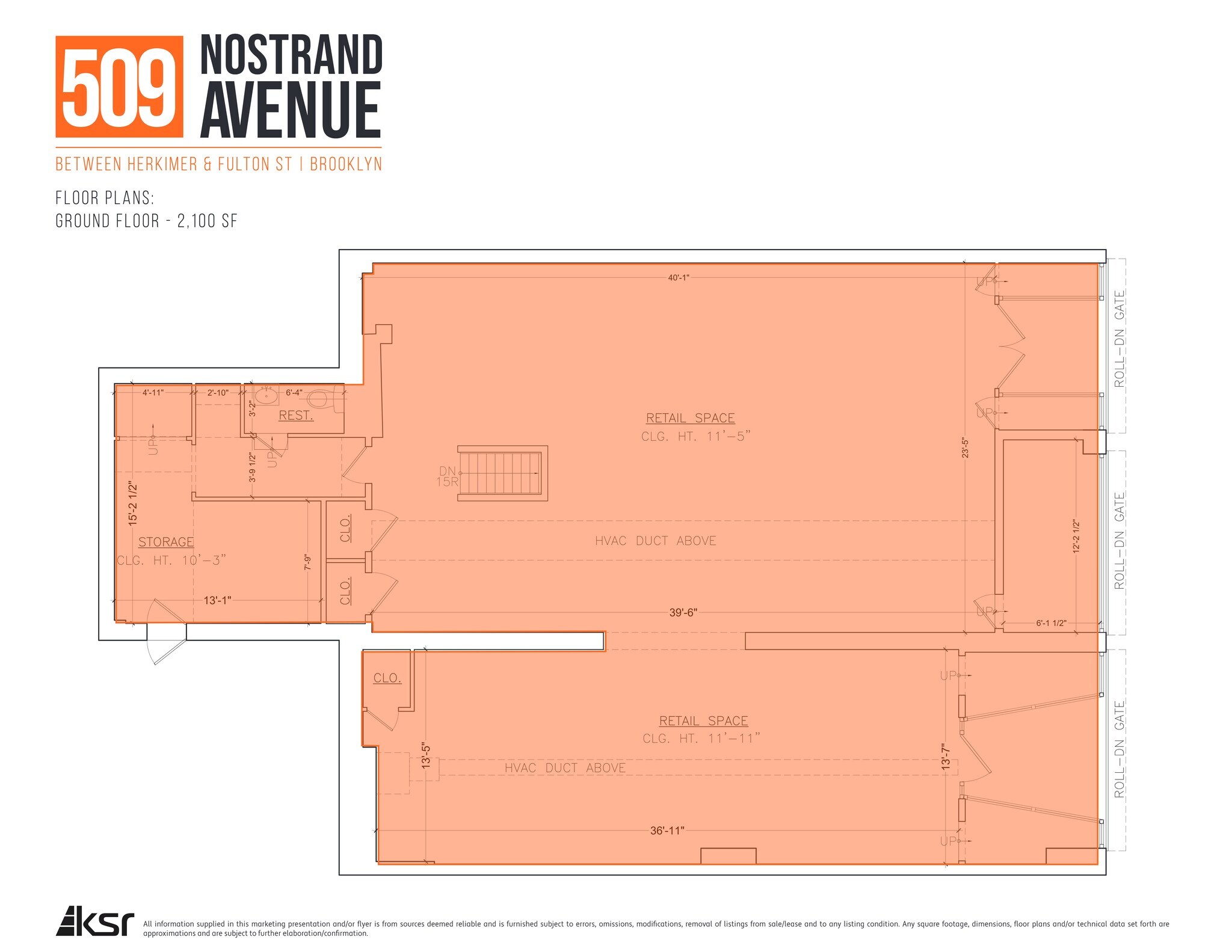 509 Nostrand Ave, Brooklyn, NY à louer Plan de site– Image 1 sur 3