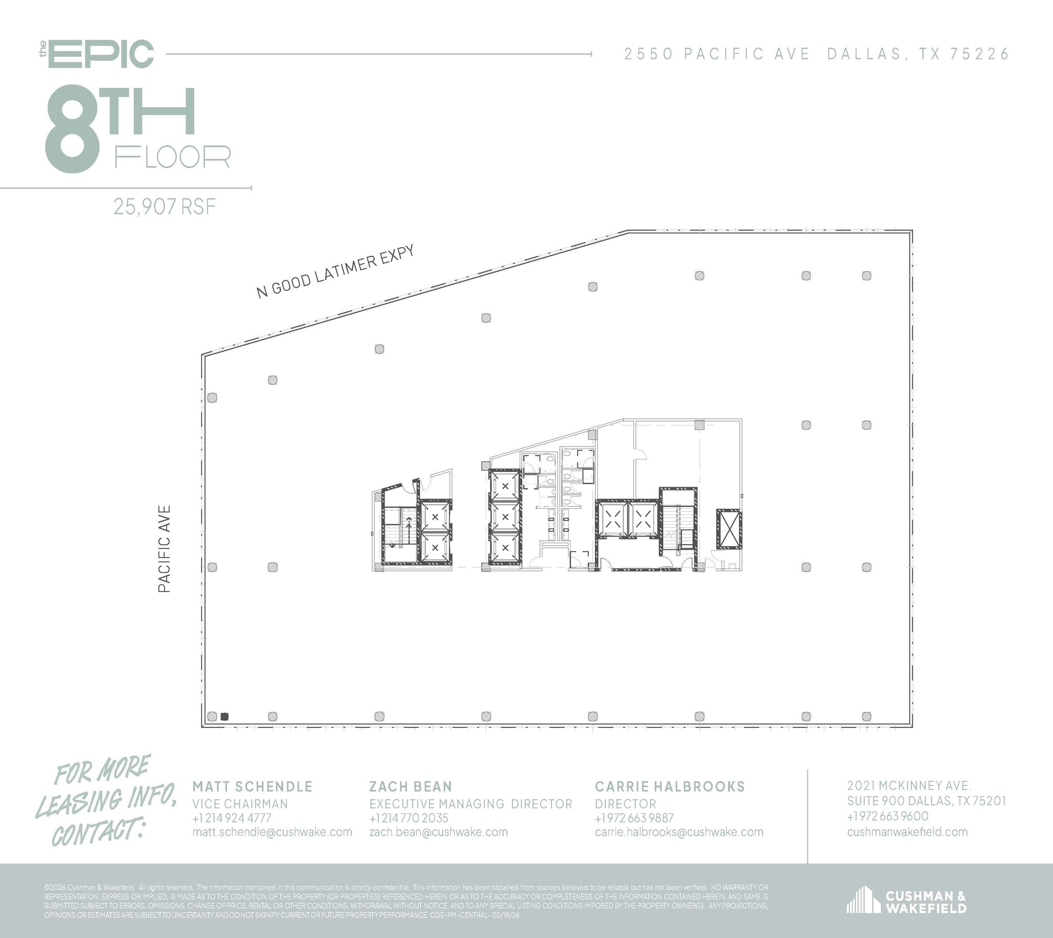 2550 Pacific Ave, Dallas, TX à louer Plan d’étage– Image 1 sur 1