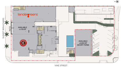 6290 W Sunset Blvd, Los Angeles, CA à louer Plan de site– Image 1 sur 1