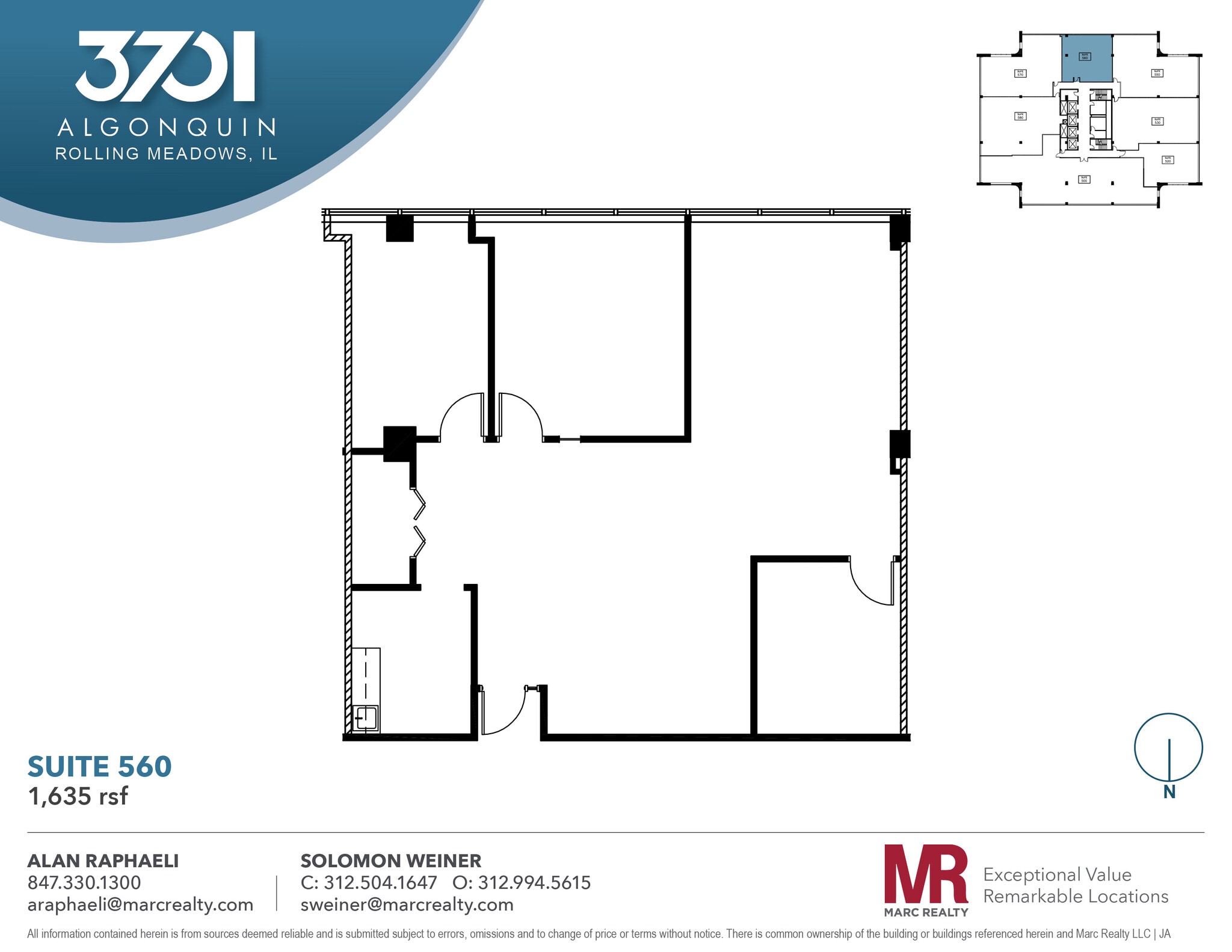 3701 Algonquin Rd, Rolling Meadows, IL à louer Plan d’étage– Image 1 sur 7