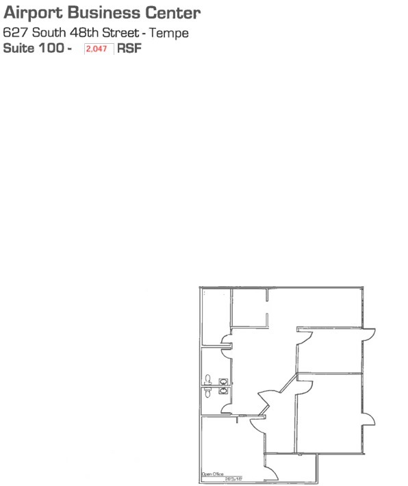 637 S 48th St, Tempe, AZ à louer Plan d’étage– Image 1 sur 1