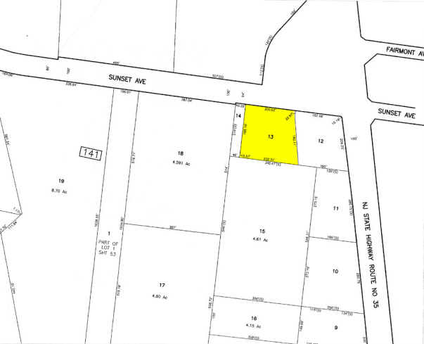 3404 Sunset Ave, Ocean, NJ à louer Plan cadastral– Image 1 sur 2