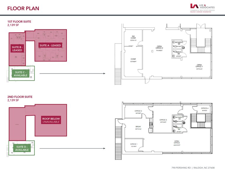 790 Pershing Rd, Raleigh, NC à louer - Plan d’étage – Image 2 sur 7