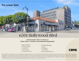 Plus de détails pour 6501 Hollywood Blvd, Hollywood, CA - Local commercial à vendre