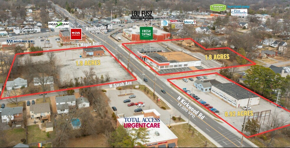 4.9 Acres on N. Kirkwood Road portefeuille de 3 biens à vendre sur LoopNet.fr - Aérien – Image 2 sur 5
