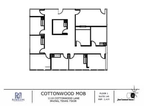 1110 Cottonwood Ln, Irving, TX à louer Plan d’étage– Image 1 sur 1