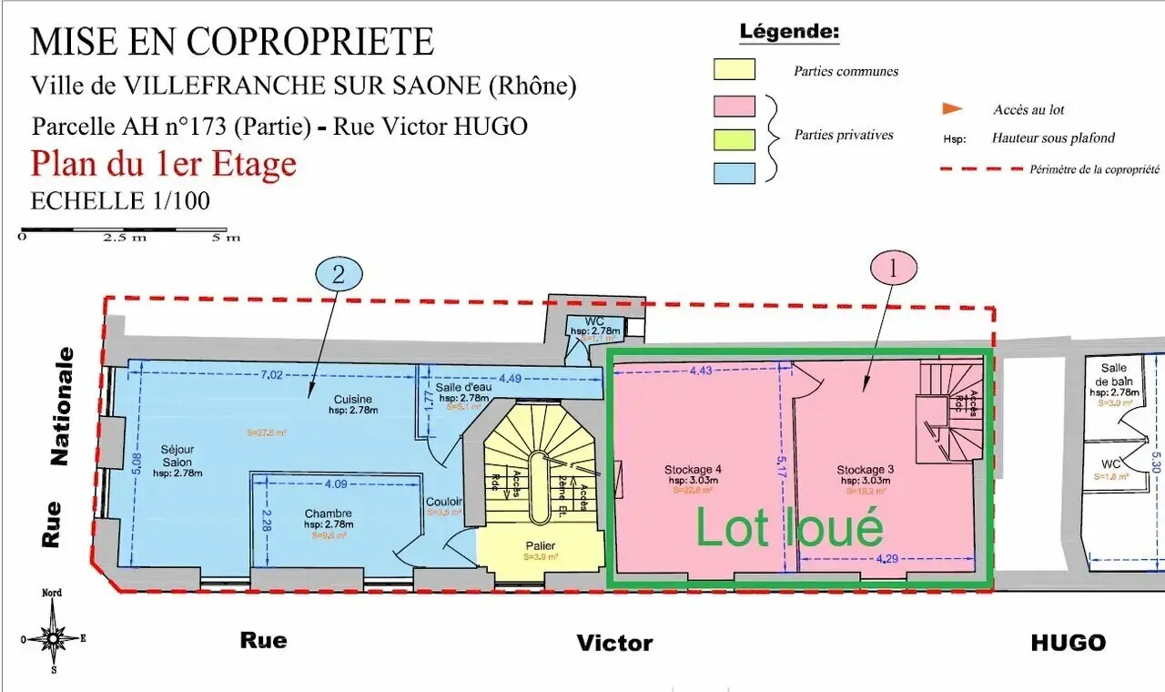Local commercial dans Villefranche-sur-Saône à louer Plan d’étage– Image 1 sur 2
