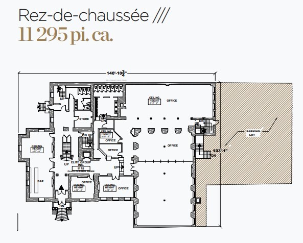 1175-1183 Pl Du Frère-André, Montréal, QC à louer Plan d’étage– Image 1 sur 1