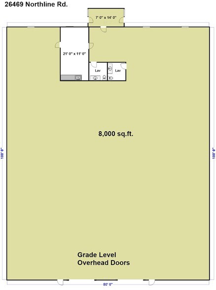 26445-26485 Northline Rd, Taylor, MI à louer - Plan d’étage – Image 3 sur 10