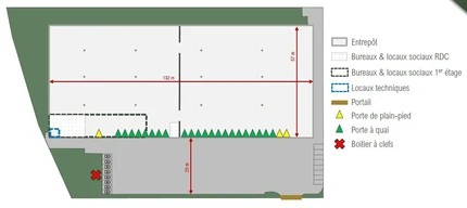 Industriel/Logistique dans Lisses à louer Plan d’étage– Image 2 sur 2