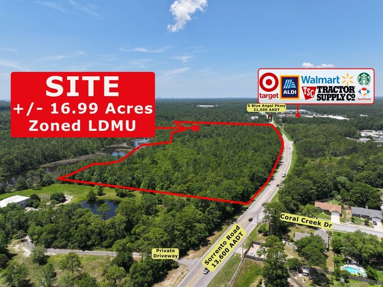 9910 Sorrento Rd, Pensacola, FL à vendre - Aérien – Image 3 sur 9