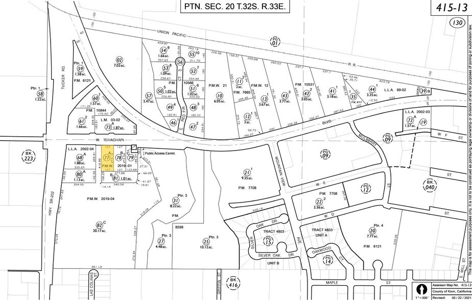 1002 W Tehachapi Blvd, Tehachapi, CA à louer - Plan cadastral – Image 1 sur 1
