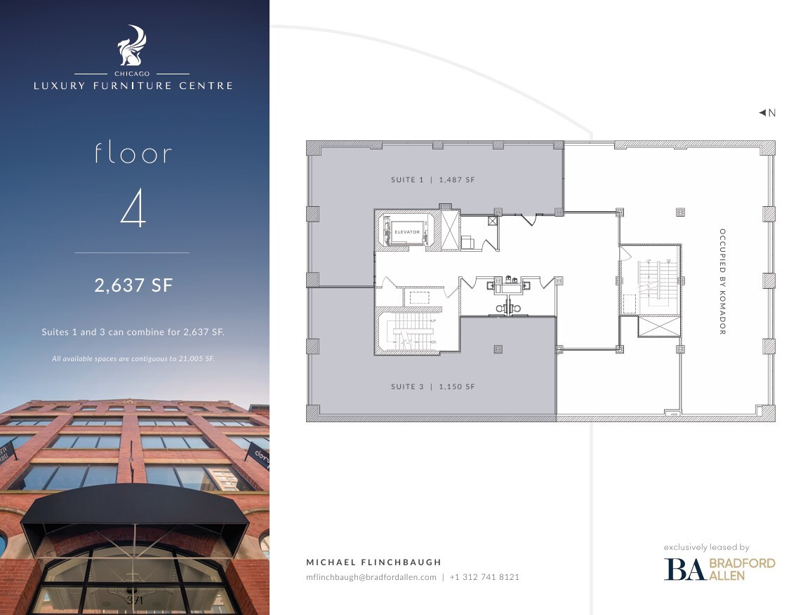 371 W Ontario St, Chicago, IL à louer Plan d’étage– Image 1 sur 2